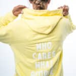 Hoody knitted yellow